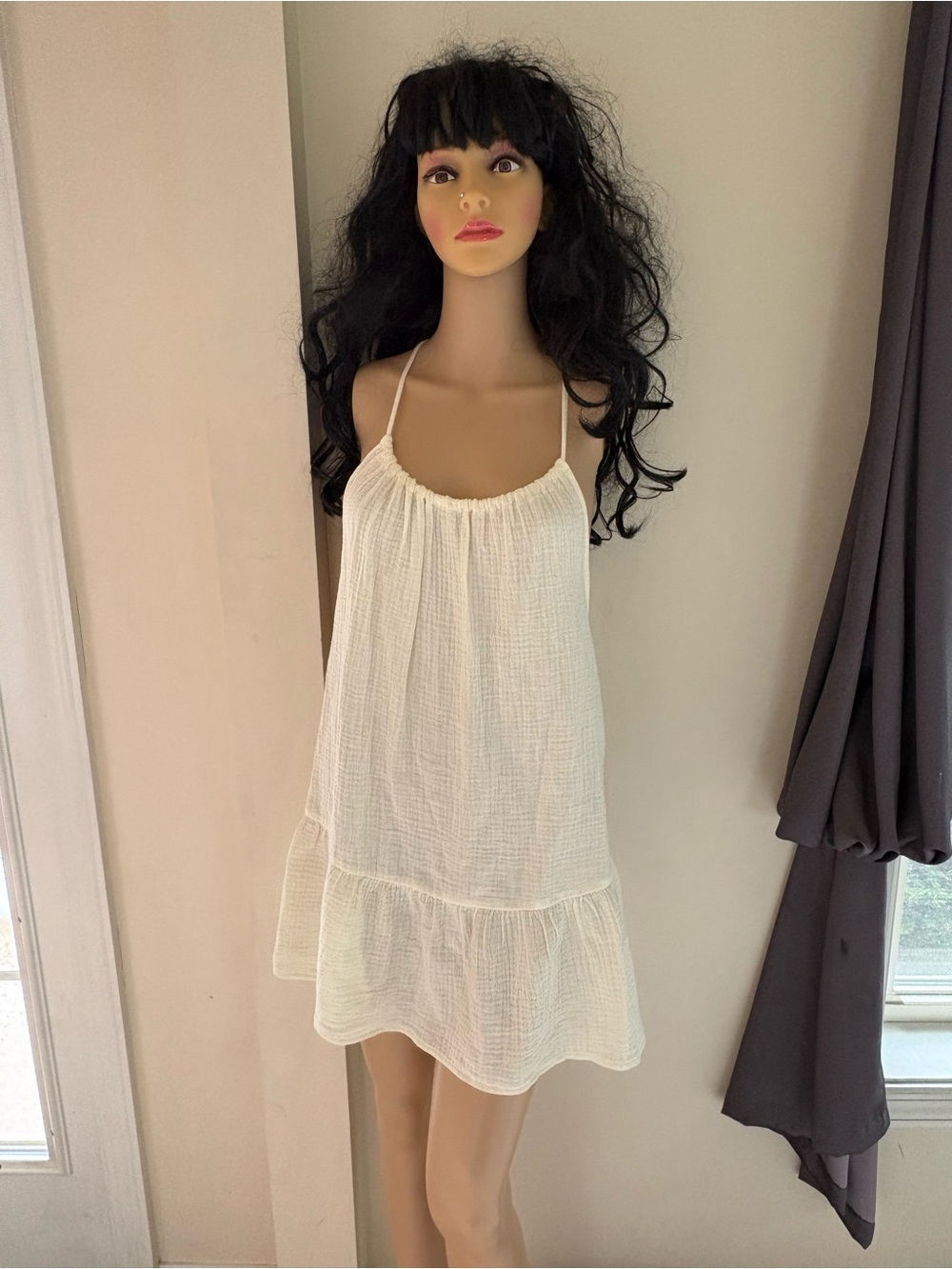 Xhilaration Ivory Gauze Slip Dress/Cover-up NWOT Size Small